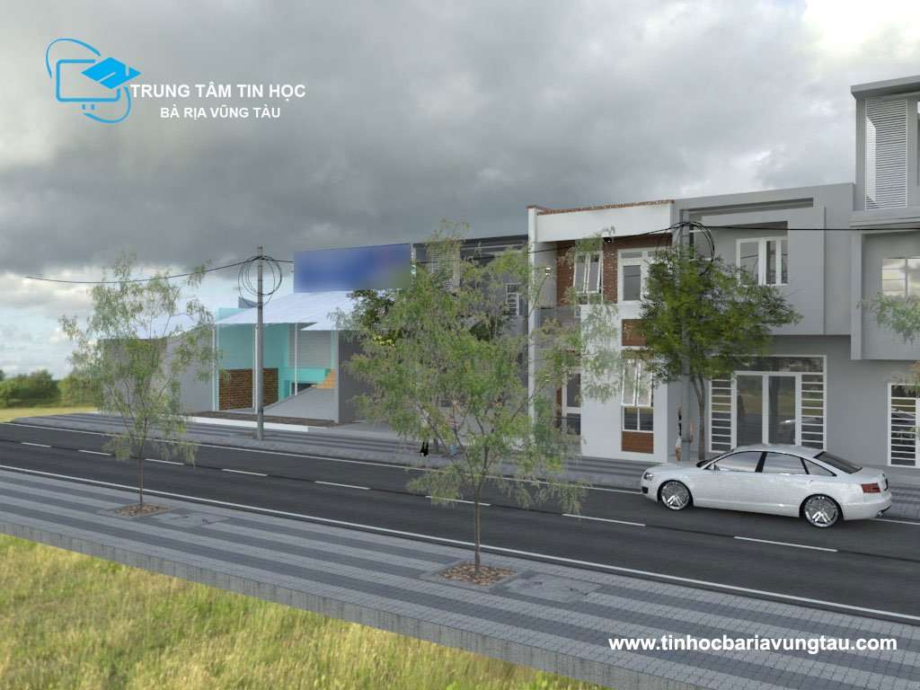 Thiết kế phông cảnh ở khóa học Sketchup tại Vũng Tàu