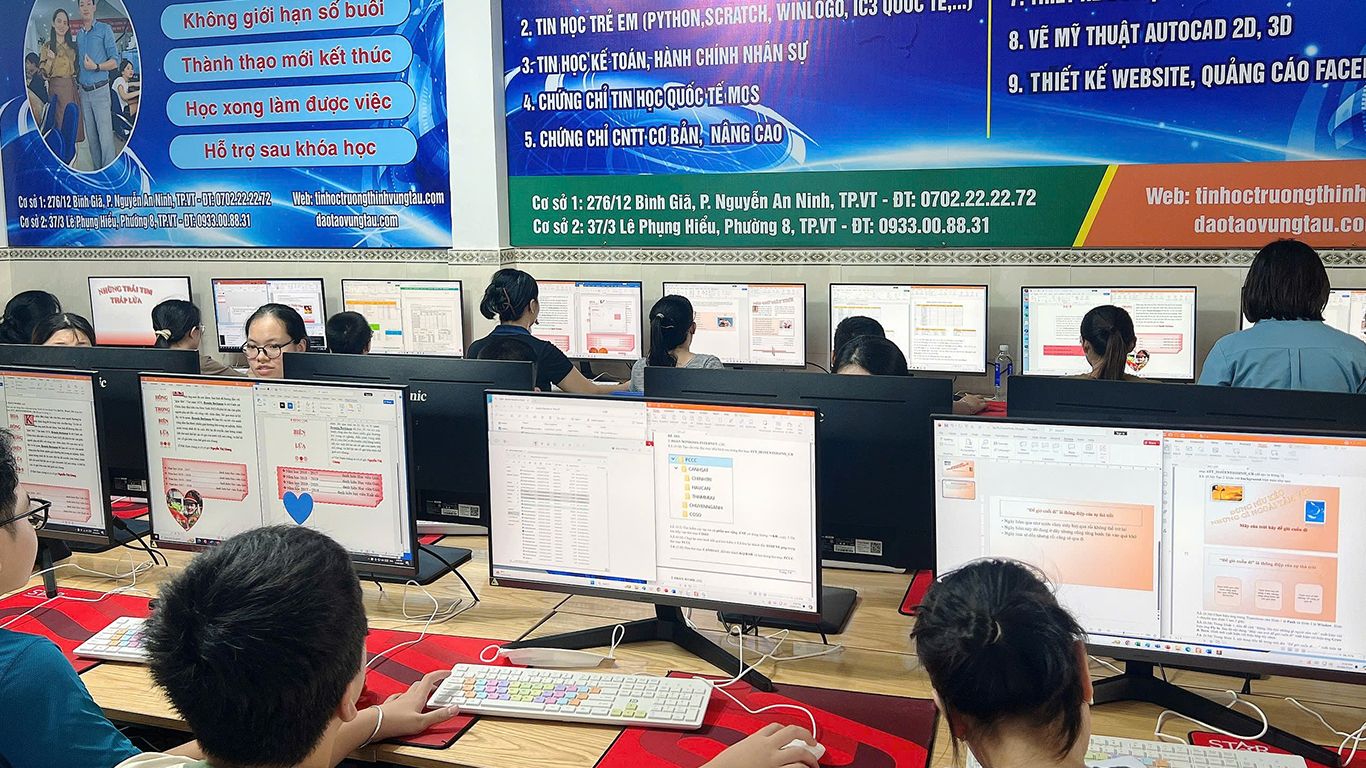 Tin học cho người mới bắt đầu tại bà rịa vũng tàu