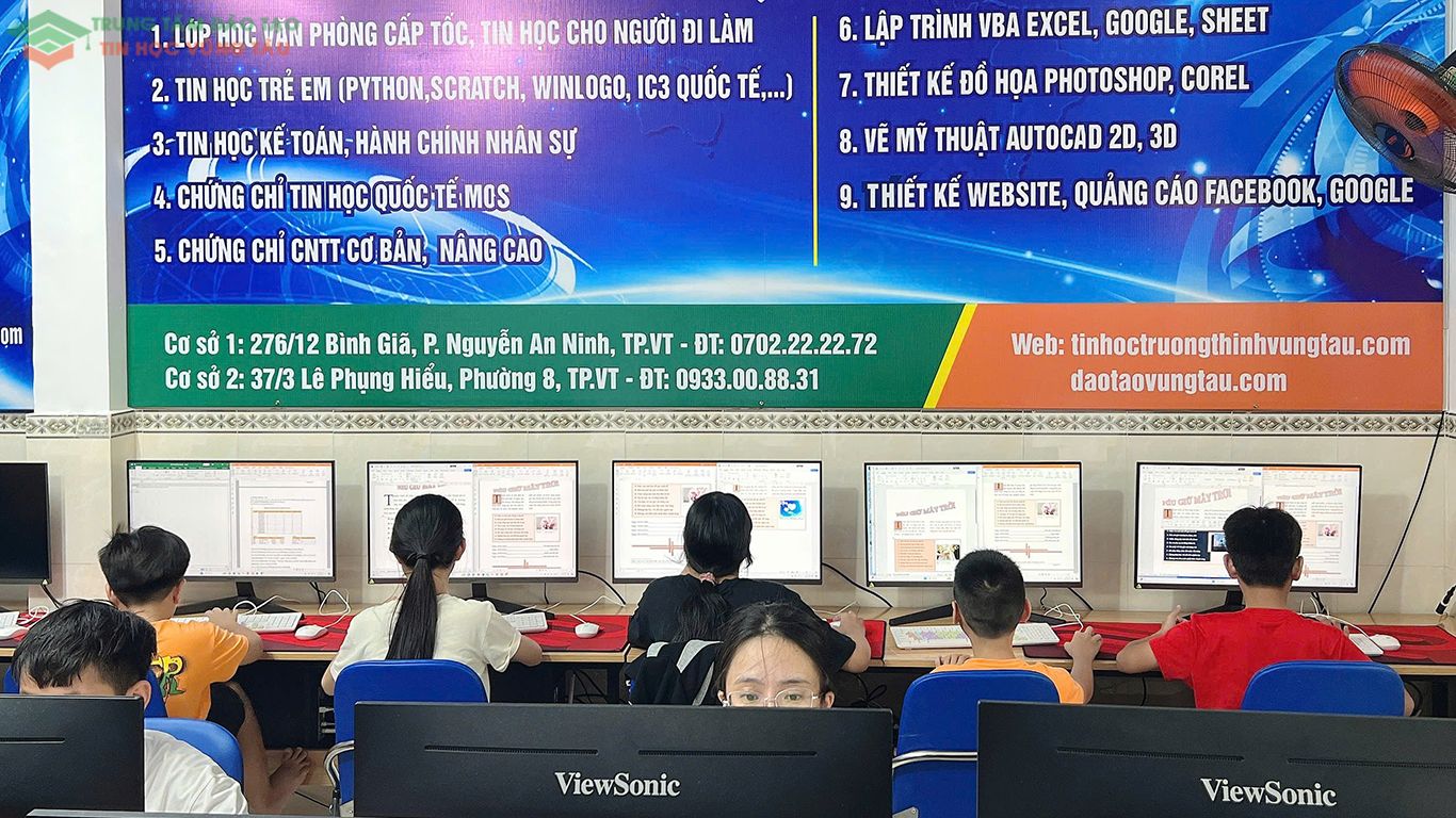 Trung tâm đào tạo tin học vũng tàu