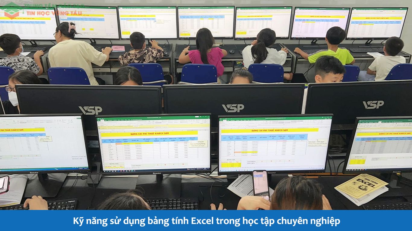 Học excel trẻ em vũng tàu