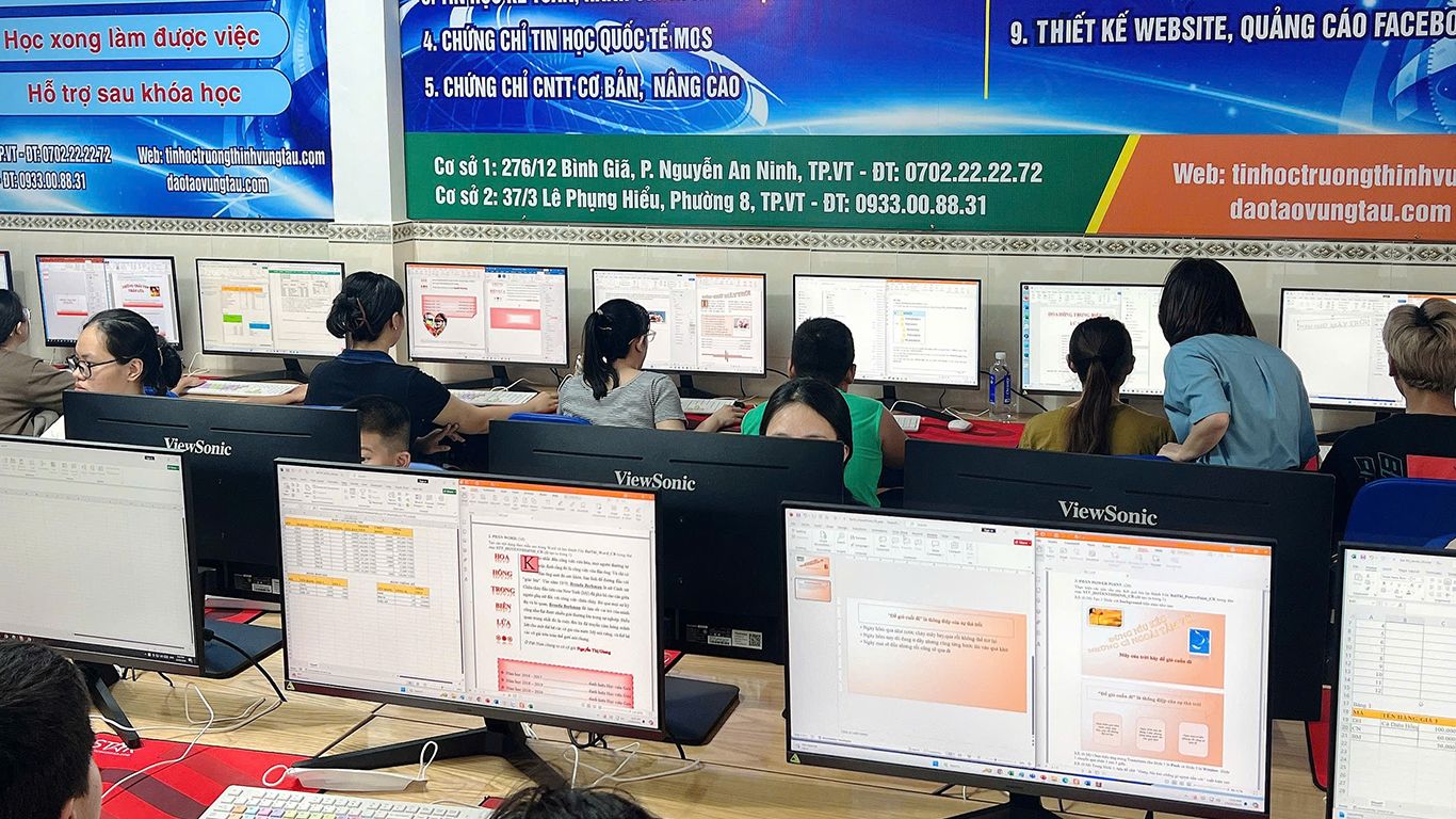 Lớp học tin học tại bà rịa vũng tàu